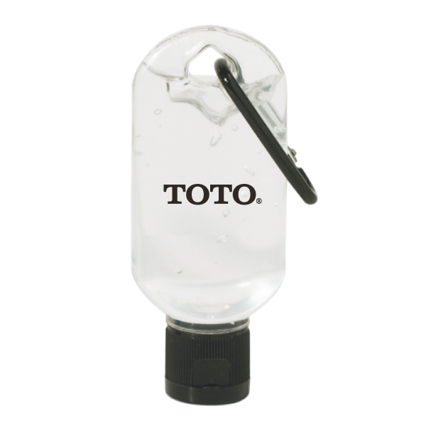 1 oz. Hand Sanitizer w/Blk Carabiner and Black Cap (20 per pack)